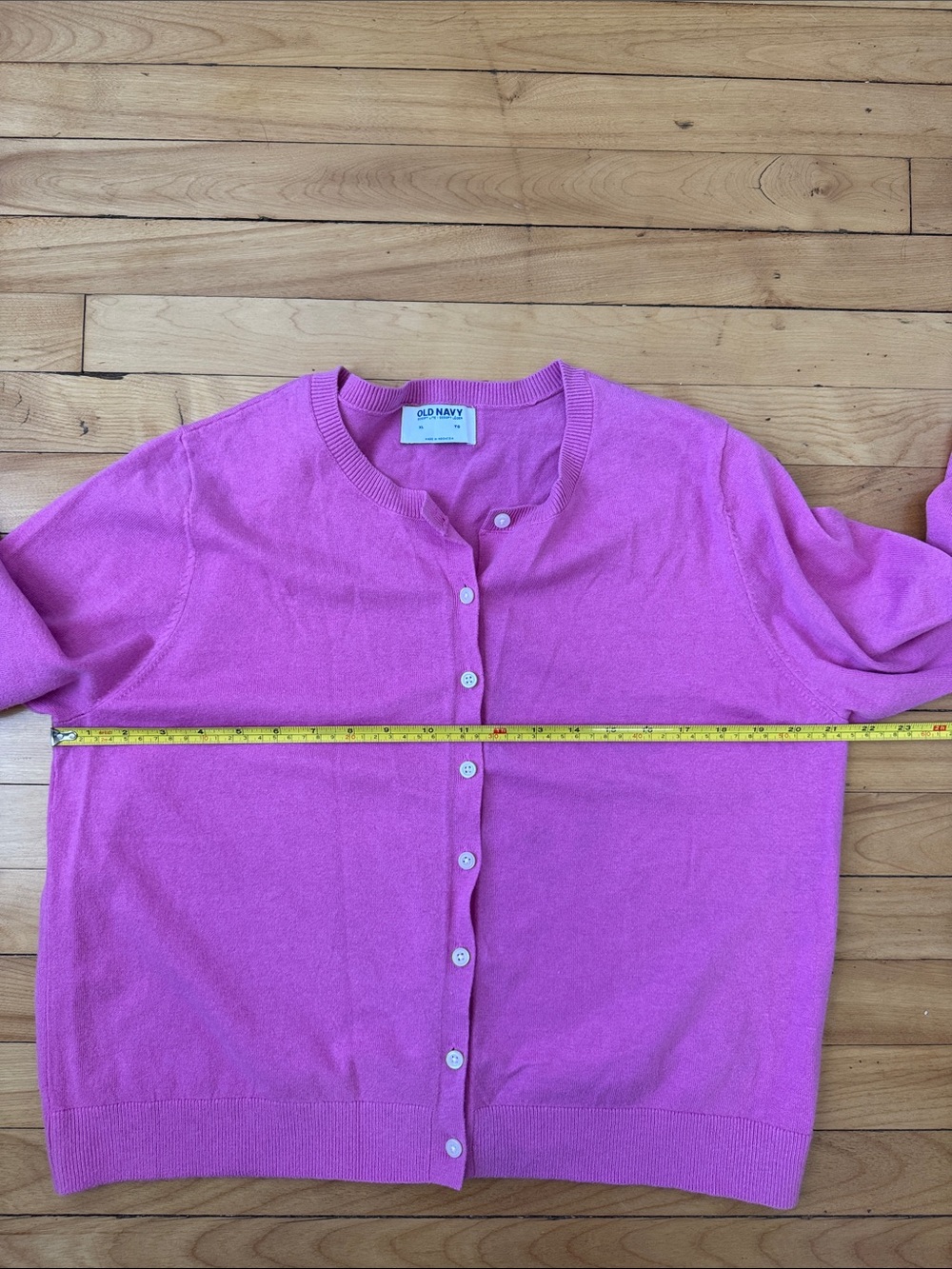 Women's Pink Button-Front Cardigan - Picture 4 of 5
